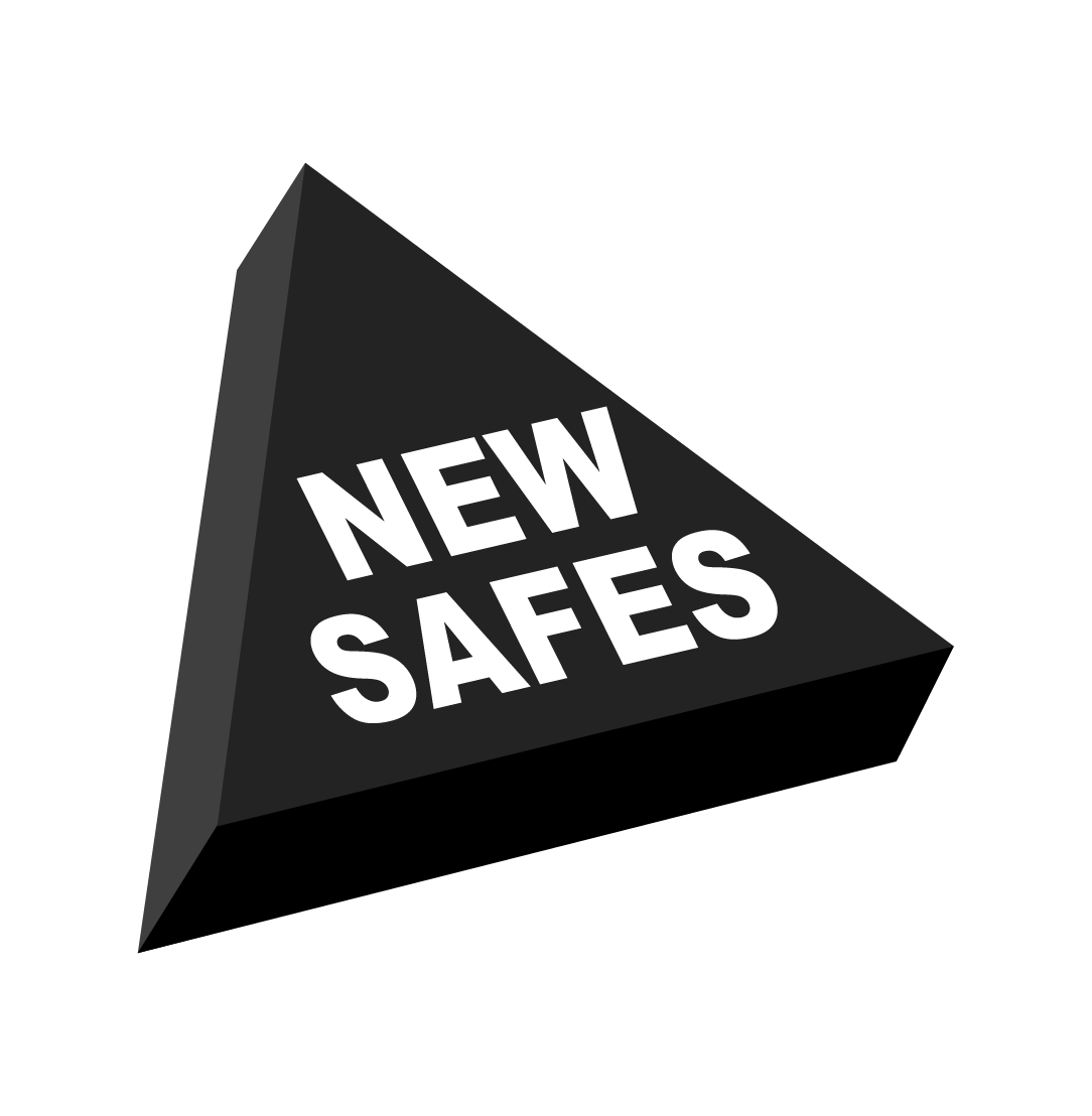 Logomarca negativa da New Safes